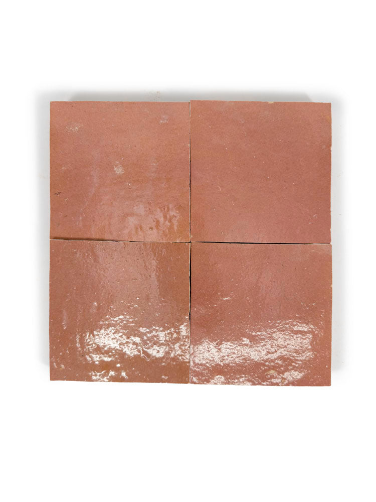 Zellij Baked Clay Terracotta 4X4 Wall Tile
