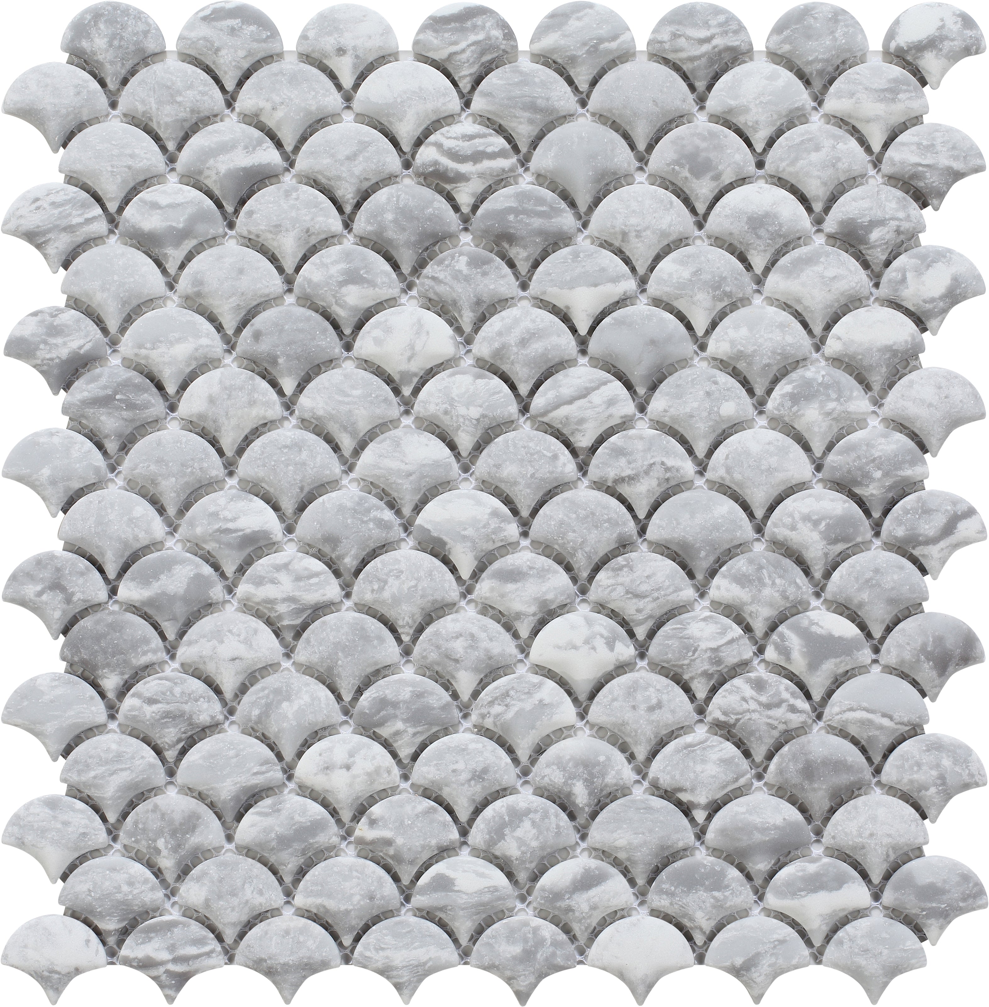 Eternal Bardiglio Curve Appeal Glass Mosaic