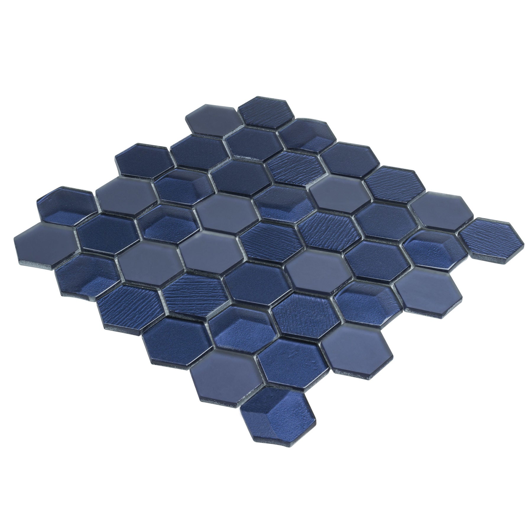 Forma | Porto Blu Hexagons Mosaic Tile 12 x 13