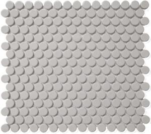 GetAround Penny Round Tile | Grey Matte | 12x12 Sheet - Mission Stone & Tile