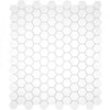 Hexagon Mosaics | Glazed Porcelain 1" White, Matte | ~ 12 x 12 Sheet - Mission Stone & Tile