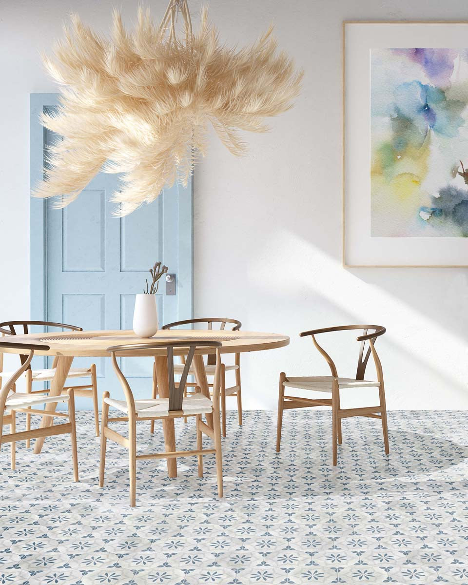 Marco Sapphire Deco Hexagon Porcelain Tile