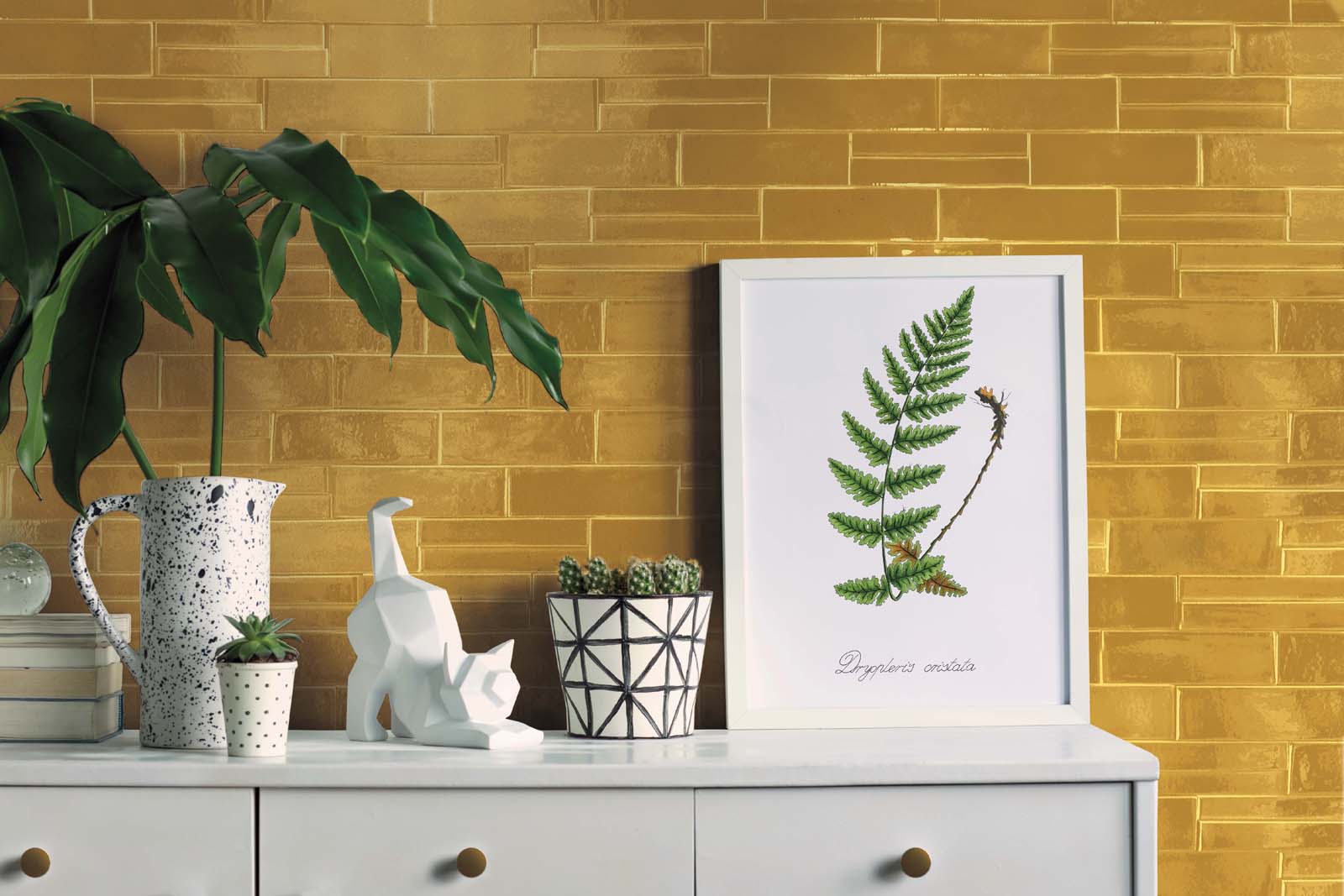 Marco Gold Extruded Ceramic Wall Tile