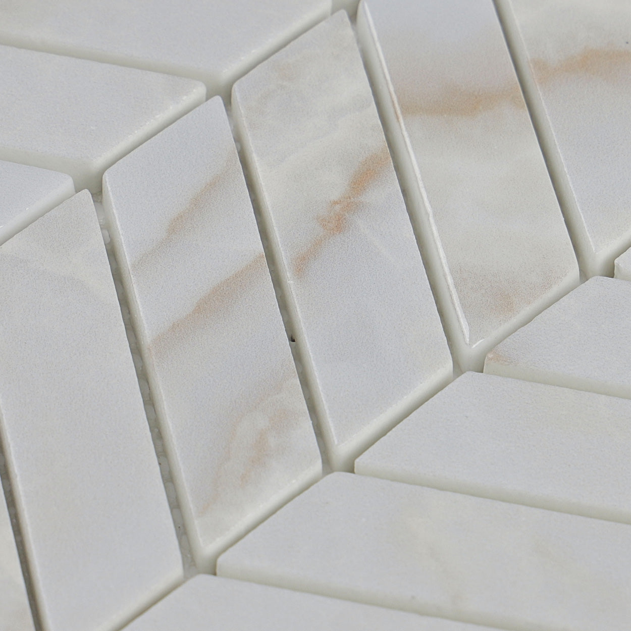 Monument Aria Chevron Inkjet Glass Mosaic