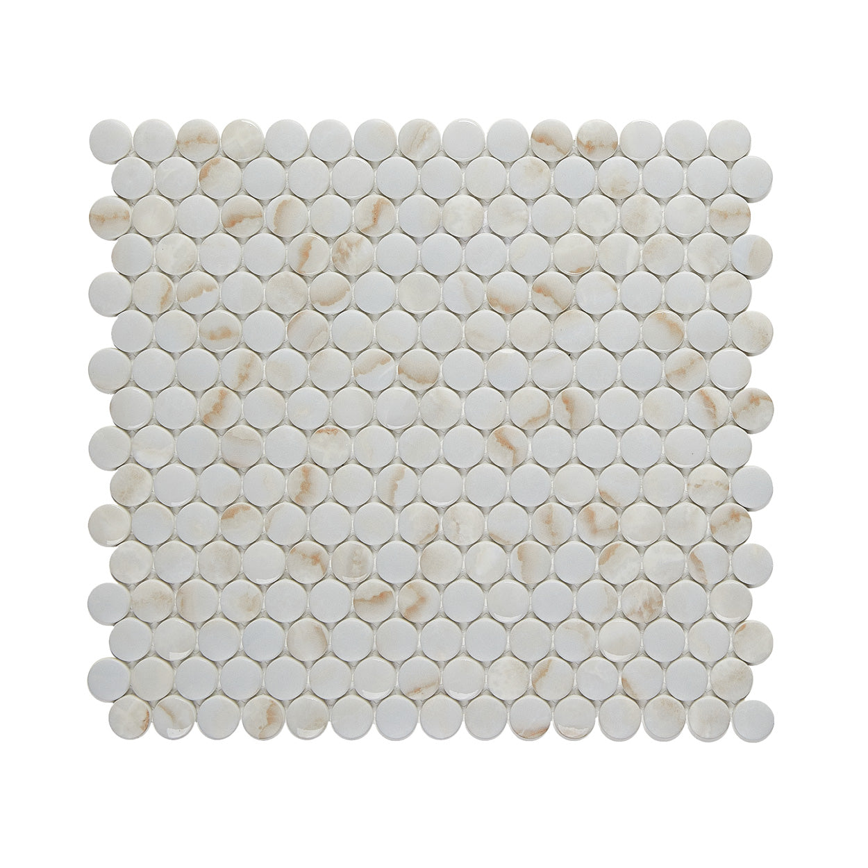 Monument Aria Penny Round Inkjet Glass Mosaic