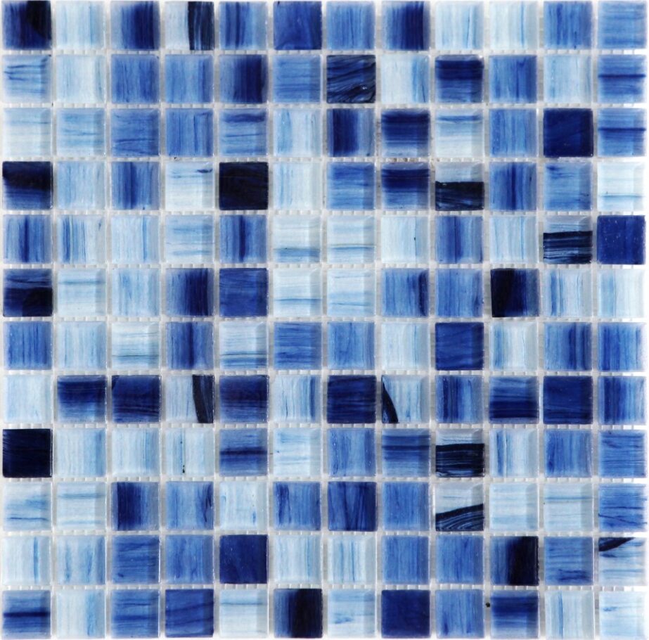 Tortoise Azure 1X1 Glass Mosaic