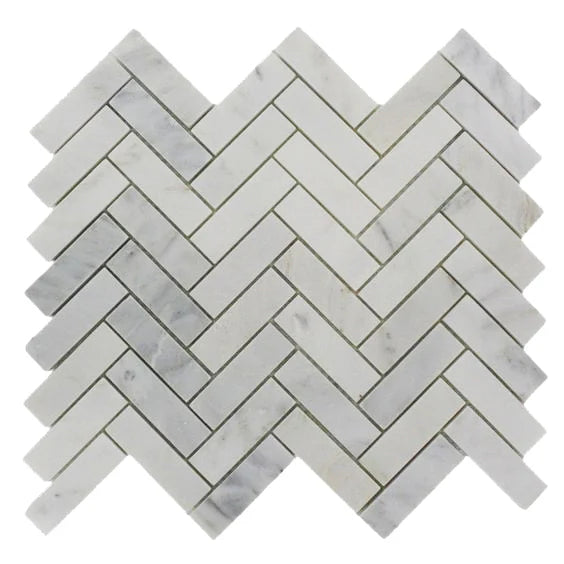 Herringbone Mosaic | Oriental White | Polished 1x3 - Sample