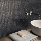 Eternal Nero Rhomboid Glass Mosaic