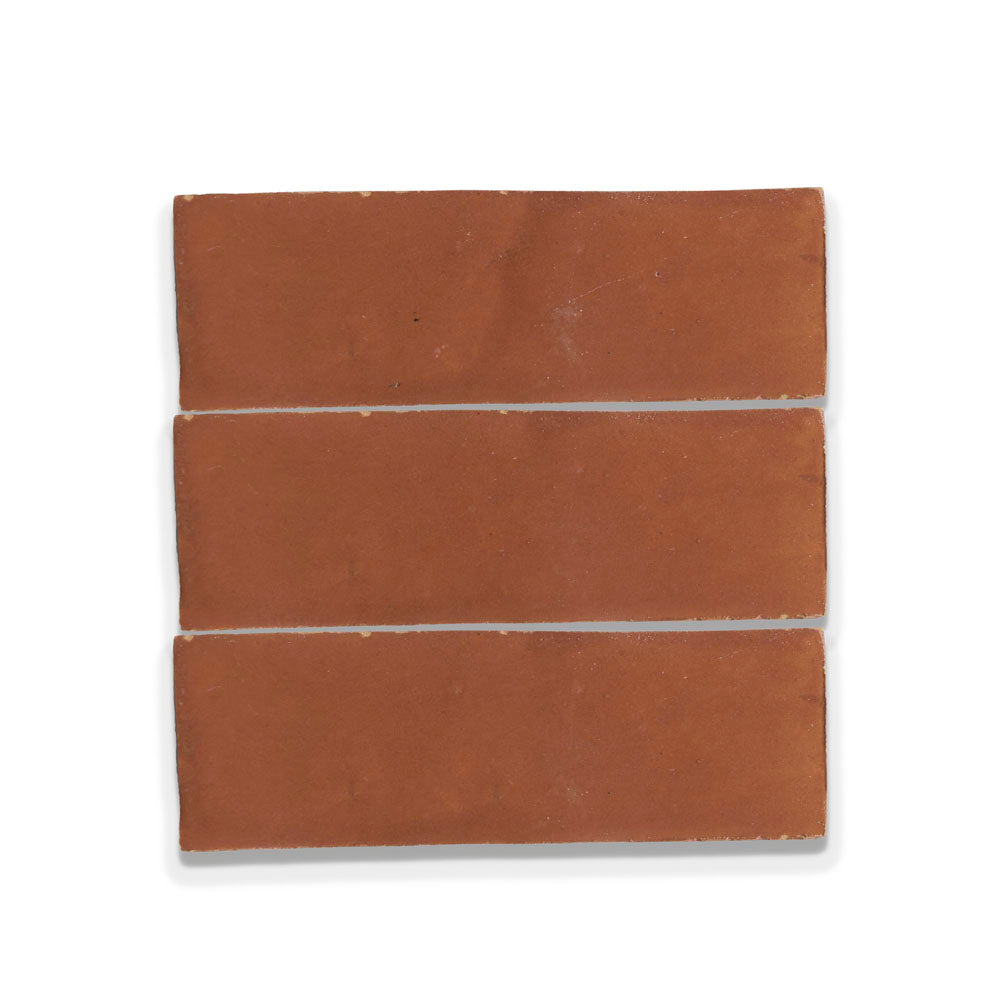 Zellij Baked Clay Terracotta 2X6 Wall Tile