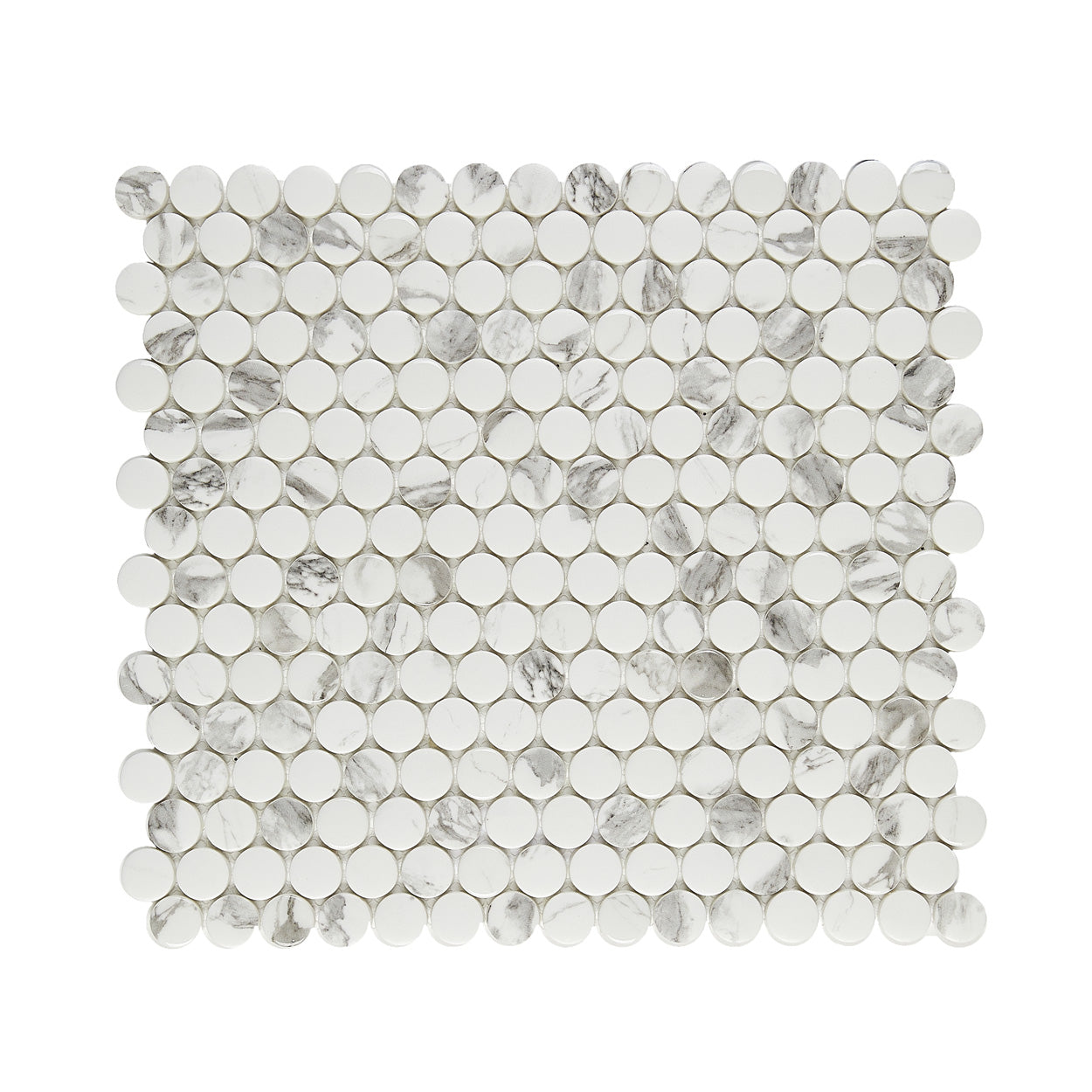 Monument Bello Penny Round Inkjet Glass Mosaic