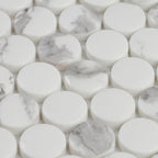 Monument Bello Penny Round Inkjet Glass Mosaic