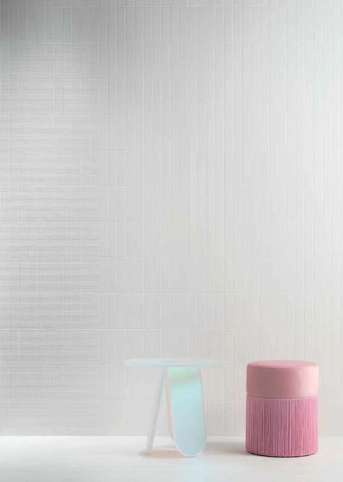 Biscuit Bianco Strip Matte 2X8