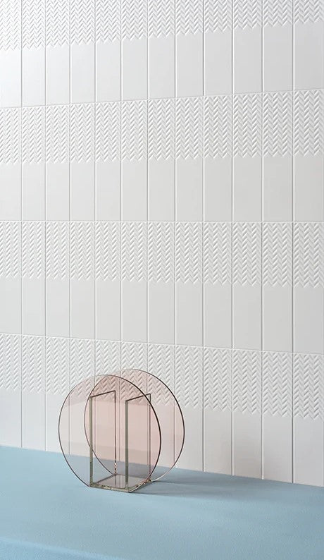 Biscuit Bianco Waves Matte 2X8