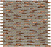 Elements Copper Mini-Brick Glass Mosaic