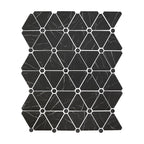 Monument Fossil Black Triangle Inkjet Glass Mosaic