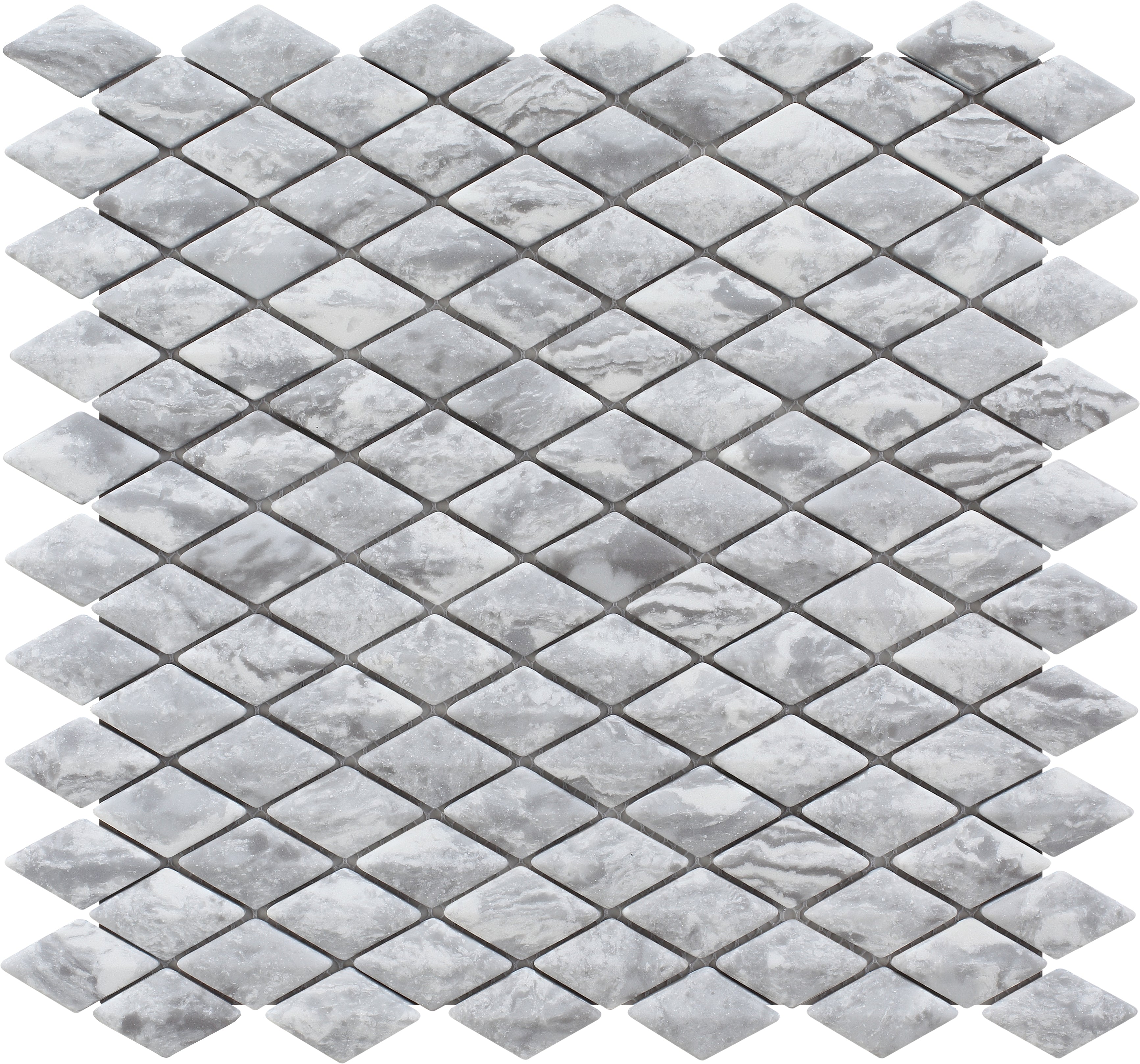Eternal Bardiglio Rhomboid Glass Mosaic