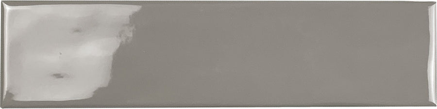 Handmolded Grey Glossy 3X12 Ceramic Wall Tile