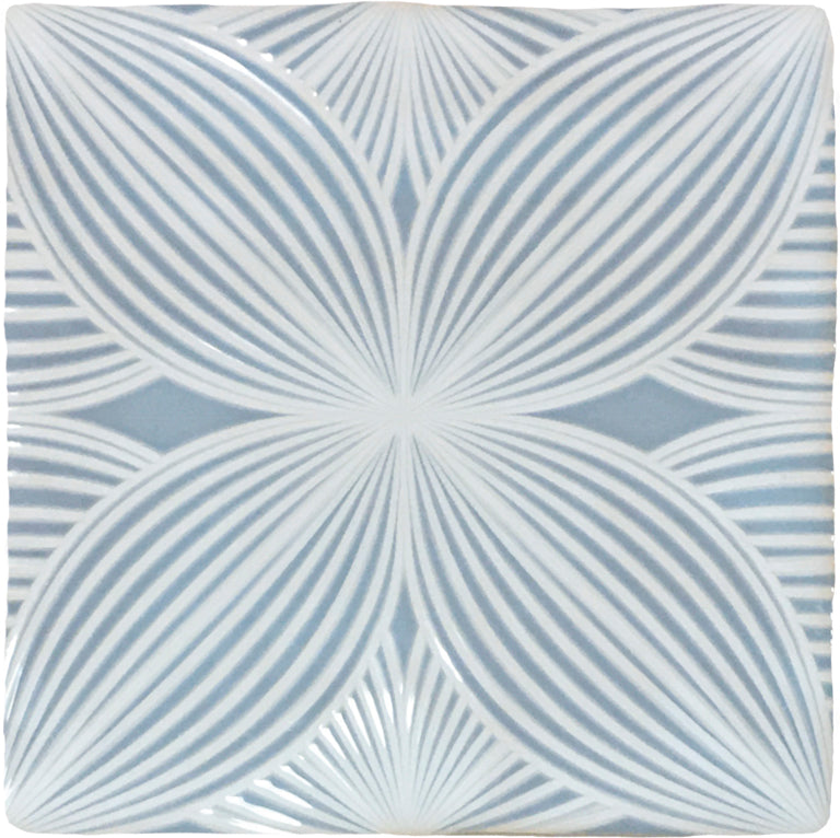 Harmony Peaceful Blue Burst 5X5 Ceramic Wall Tile