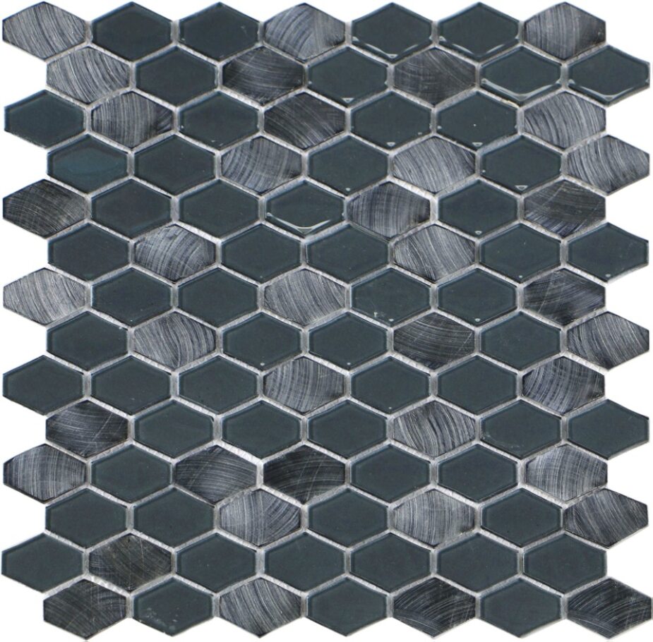 Elements Indigo Hexagon Glass Mosaic