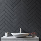 Lines Charcoal Matte 3X12 Wall Tile
