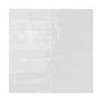 Lines Titanium White Glossy 3X12 Wall Tile