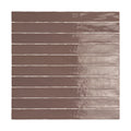 Lines Burnt Sienna Glossy 2x20 Wall Tile