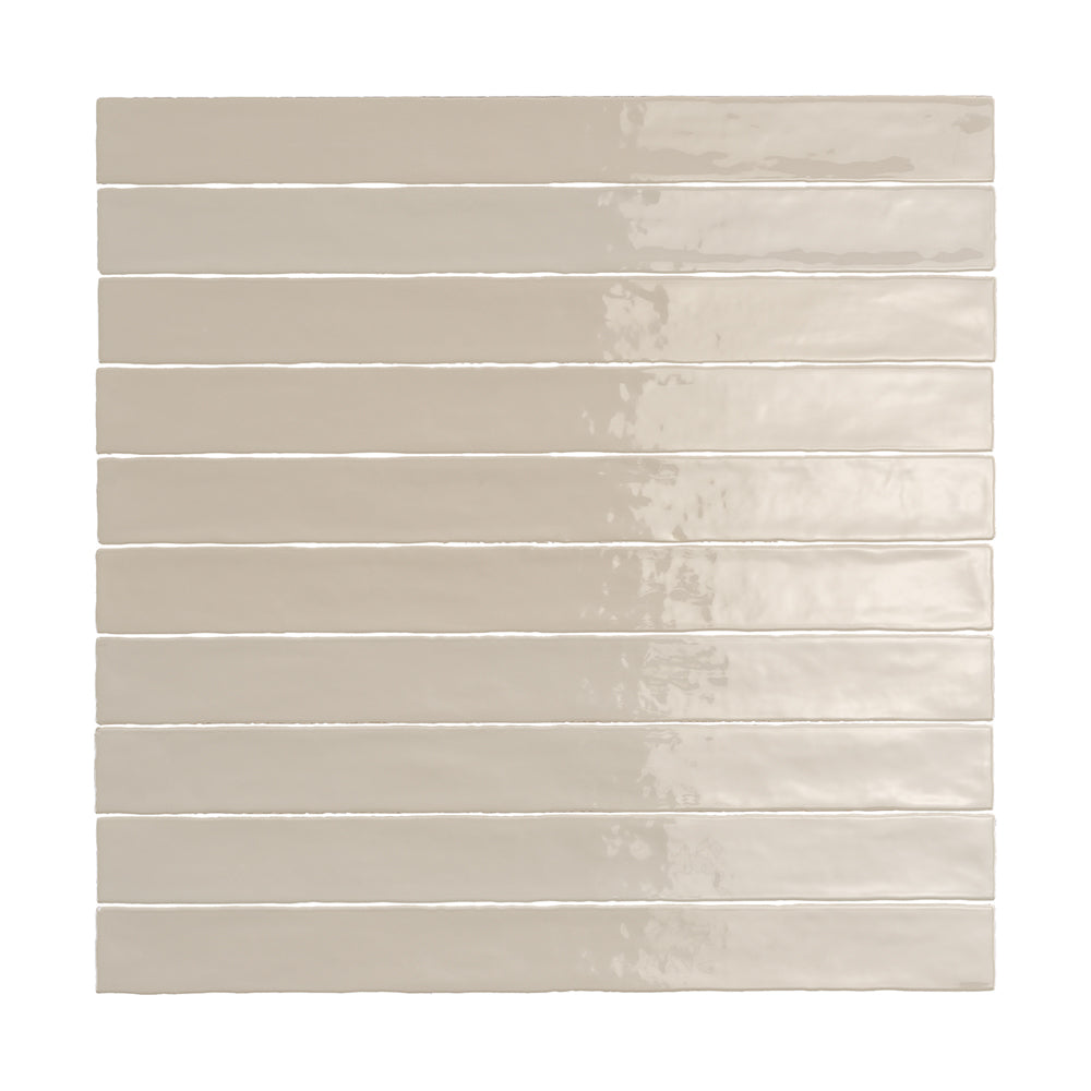 Lines Light Sable Glossy 2x20 Wall Tile