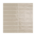 Lines Titanium White Glossy 3X12 Wall Tile