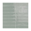 Lines Smokey Green Glossy 3X12 Wall Tile