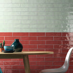 Lines Smokey Green Glossy 3X12 Wall Tile