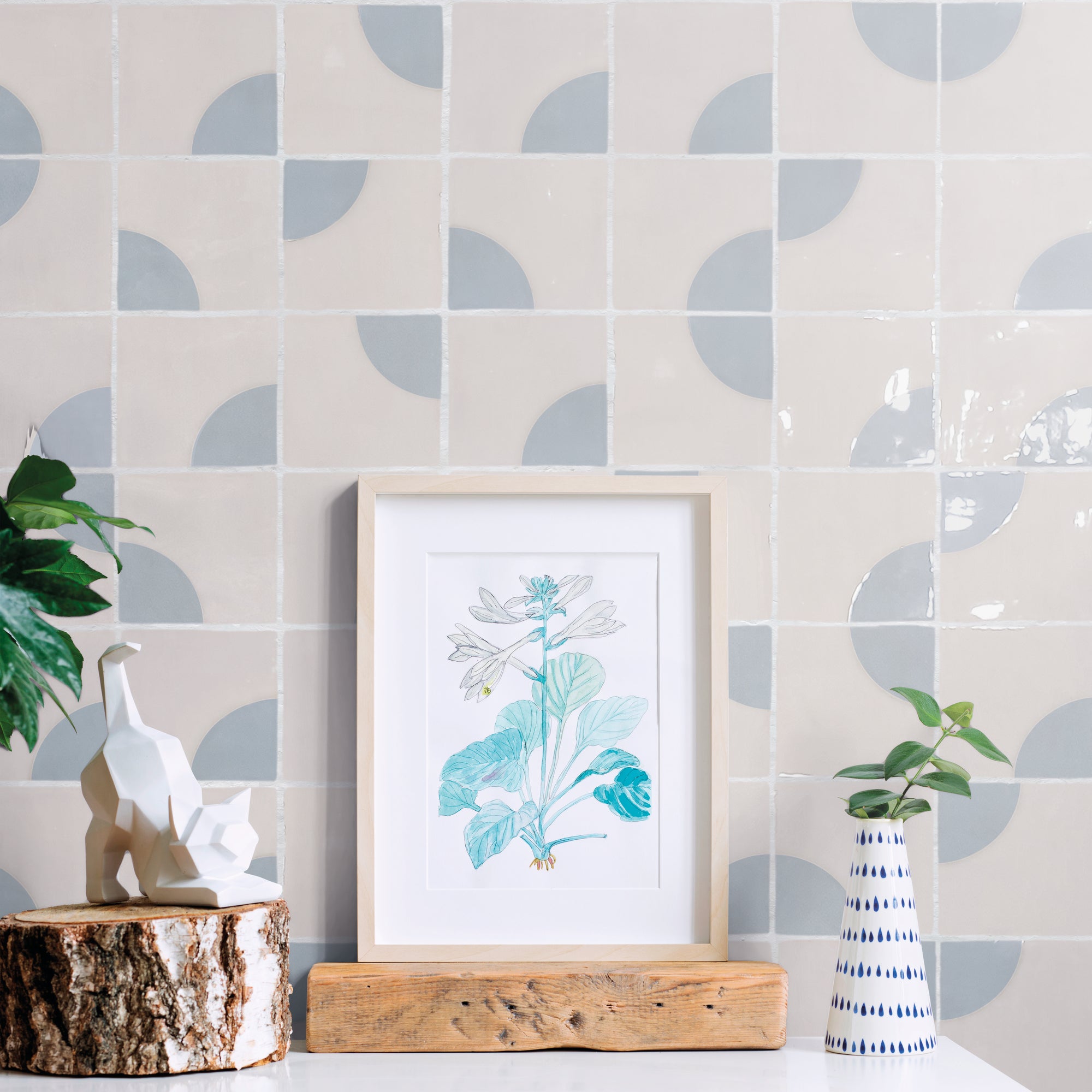 Harmony Peaceful Blue Coda 5X5 Ceramic Wall Tile