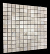 Milky White Travertine Honed and Filled 1x1 Mosaic