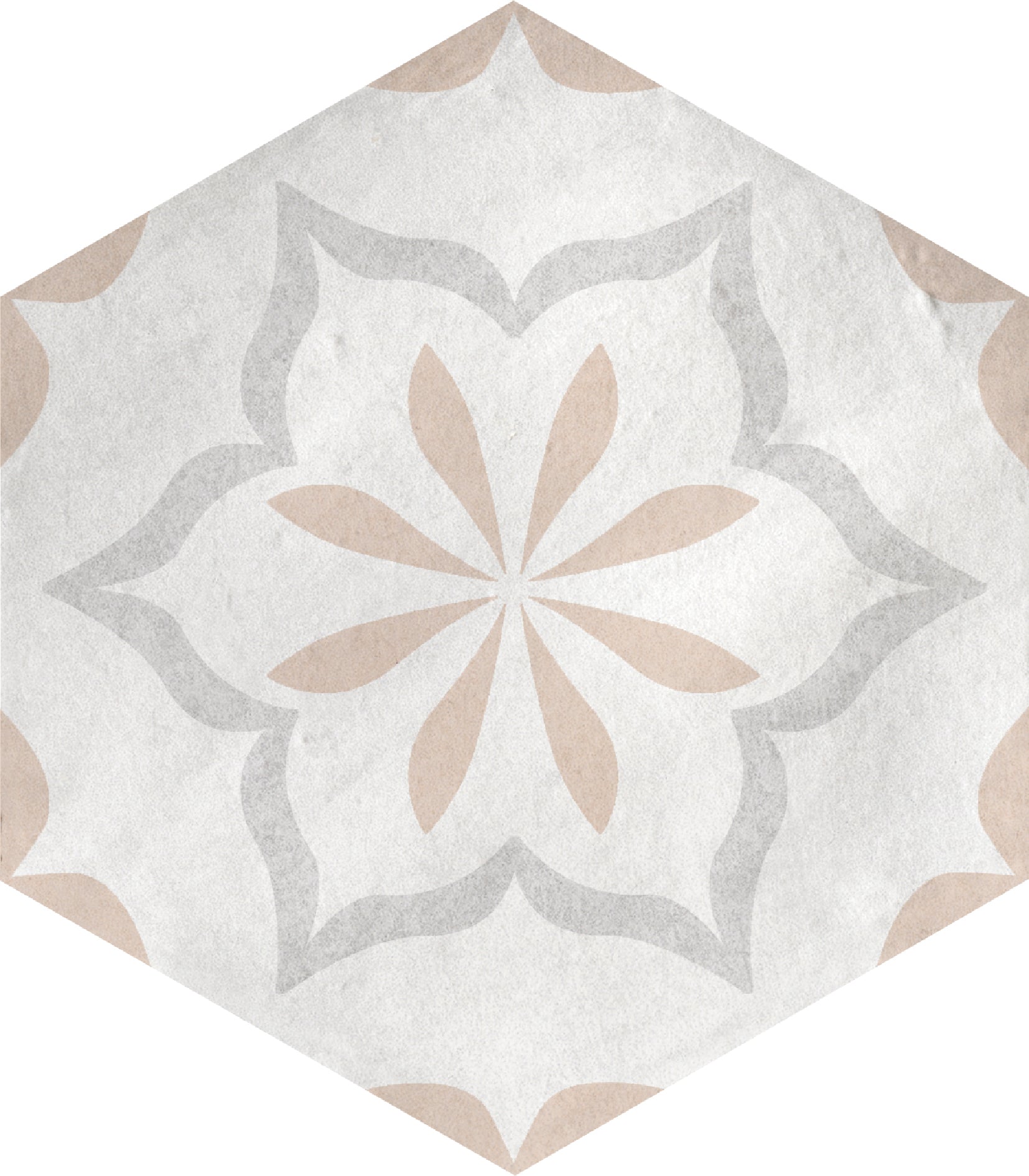 Marco Moonstone Deco Porcelain Hexagon Tile