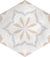 Marco Moonstone Deco Porcelain Hexagon Tile