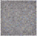 Deco Mini 1X1 Light Grey Iridescent Tumbled Mosaic