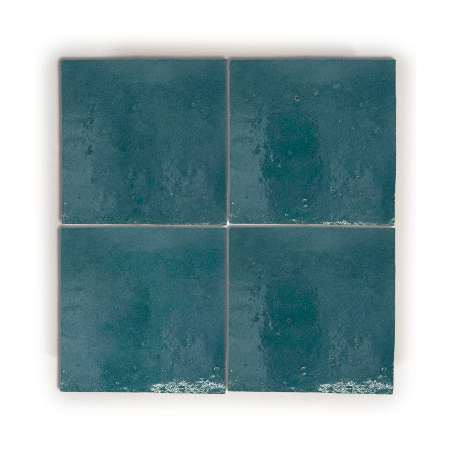 Zellij Persian Blue Terracotta 4X4 Wall Tile