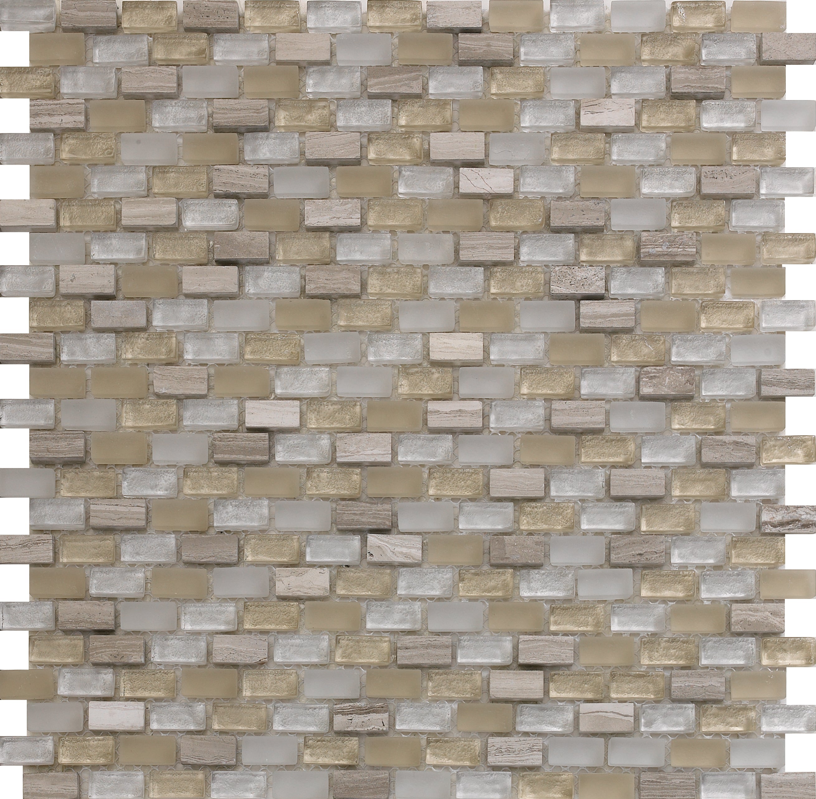 St. Croix Sand Mini Brick Glass Mosaic
