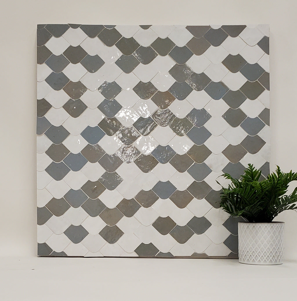 Zellij Scales Terracotta Mosaic