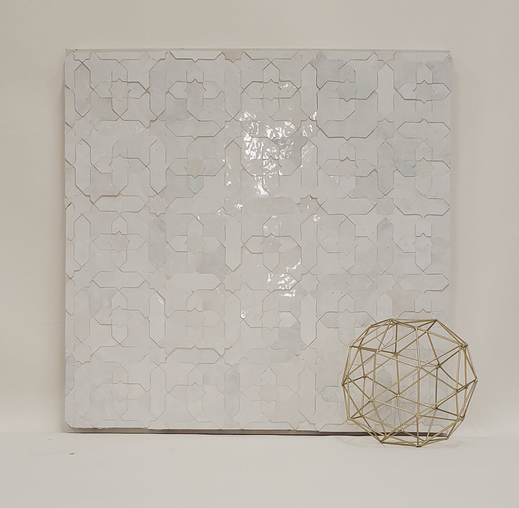 Zellij Tic Tac Toe Terracotta Mosaic