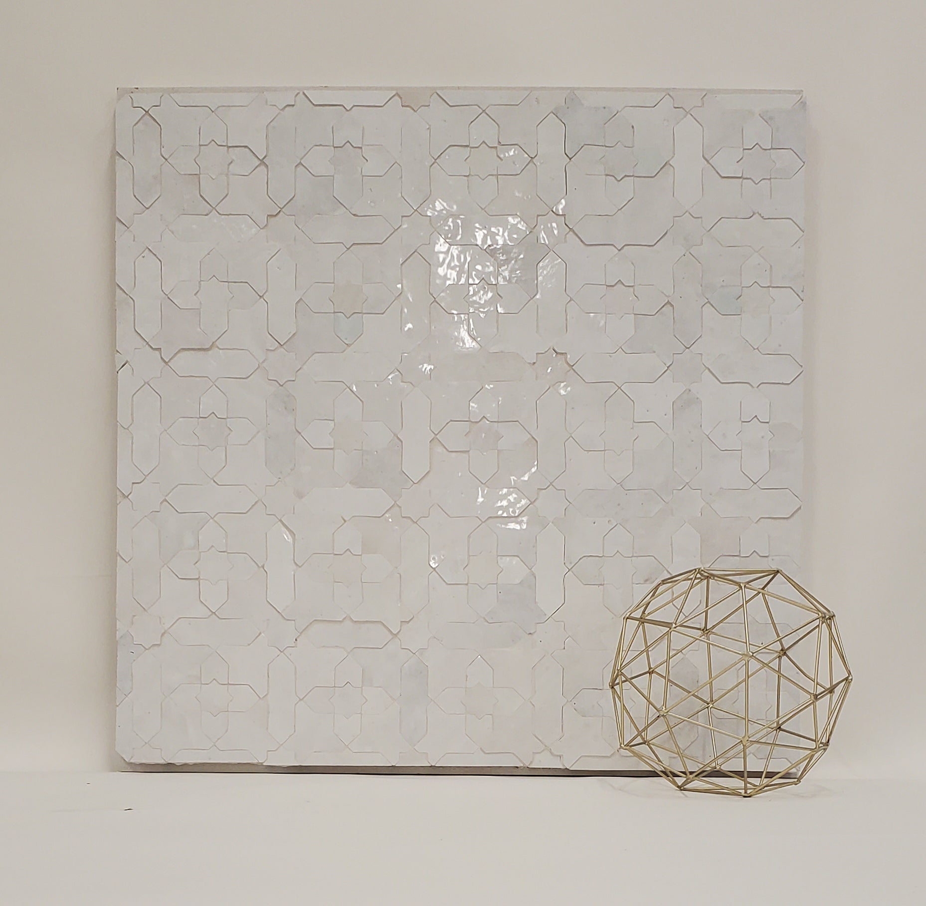 Zellij Tic Tac Toe Terracotta Mosaic
