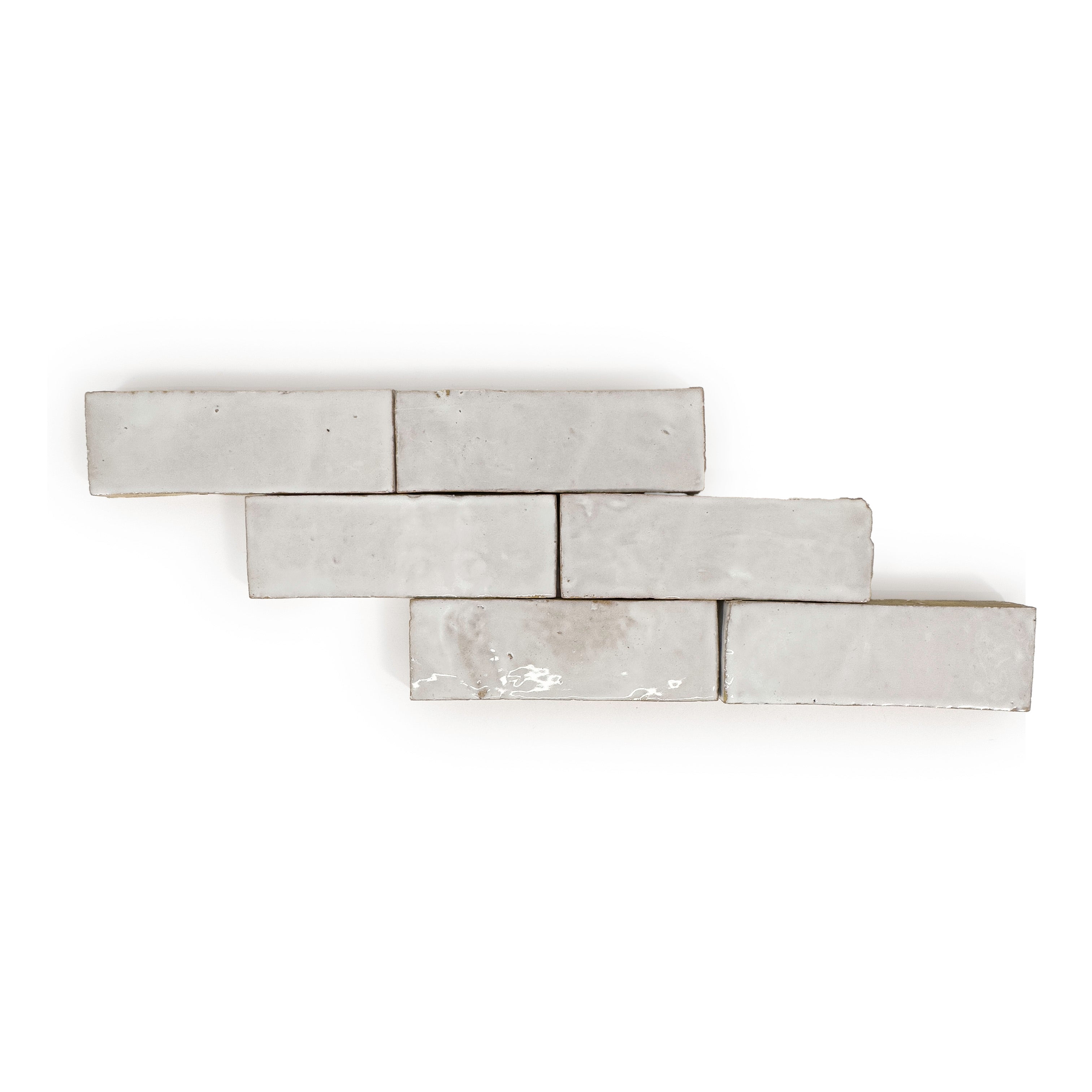 Zellij Ibis White Terracotta 2X6 Wall Tile