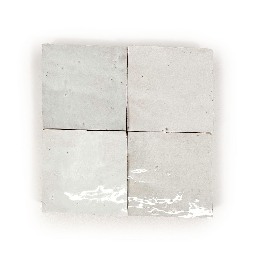 Zellij Ibis White Terracotta 4X4 Wall Tile