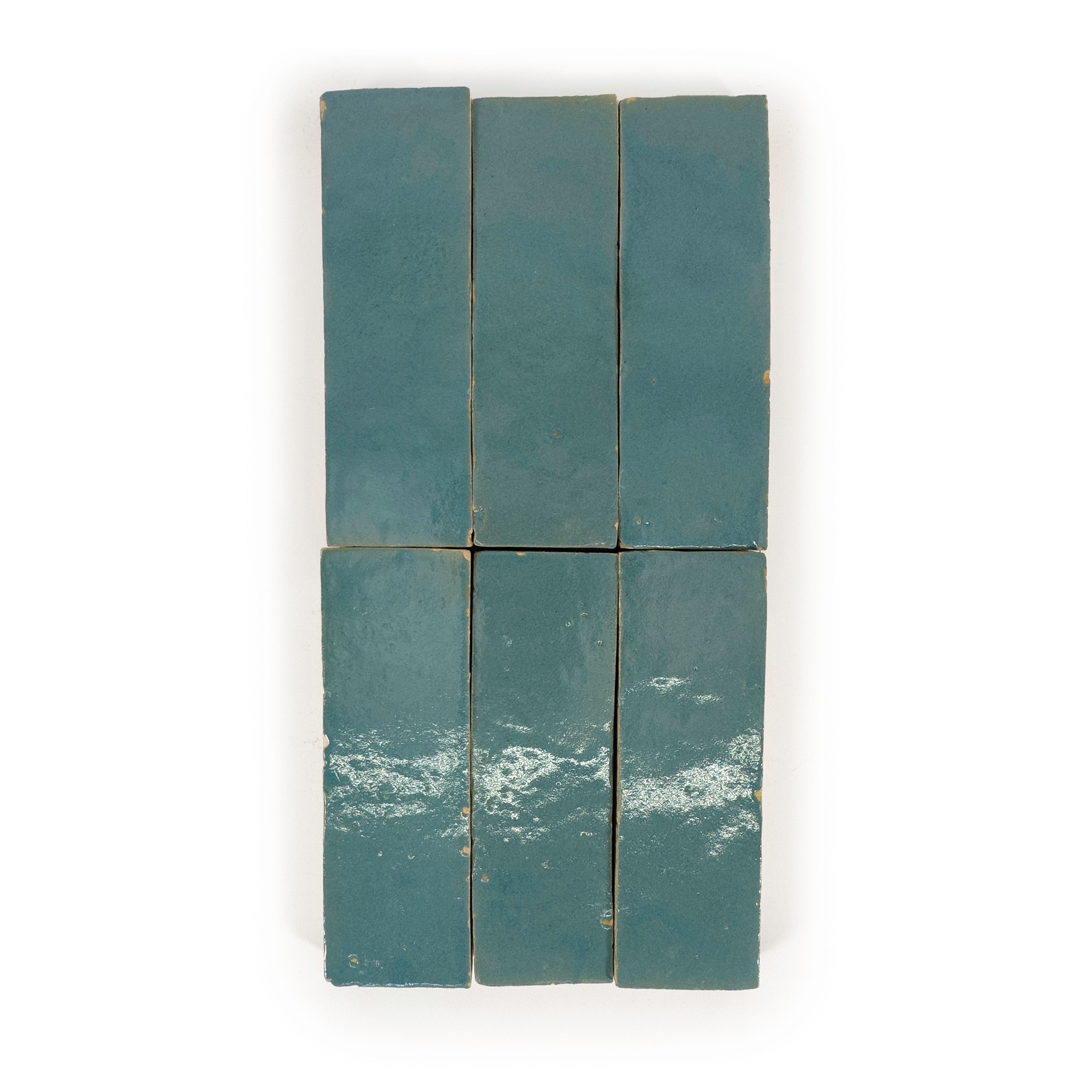 Zellij Persian Blue Terracotta 2X6 Wall Tile