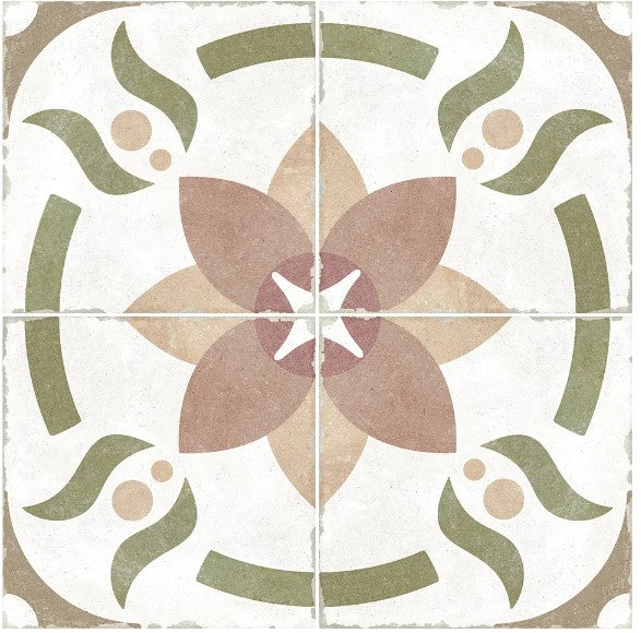 Imperial Zahra Deco Porcelain 8X8 Mission Stone & Tile