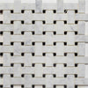 Basketweave | Bianco Carrara / Black Dot | Polished - Sample