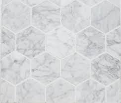 Hexagon |  Bianco Carrara | Honed 3" - Sample