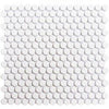 GetAround | White Penny Round Tile Glossy 3/4 | 12x12 Sheet - Sample - Mission Stone & Tile