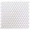 GetAround | White Penny Round Tile Glossy 3/4 | 12x12 Sheet - Sample
