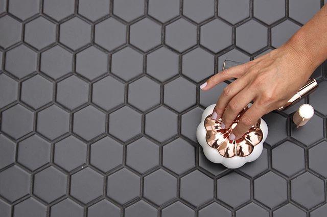 Matte Porcelain 2" Hexagon Mosaics | Black - Mission Stone & Tile
