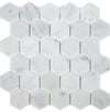 Hexagon | Bianco Carrara | Polished 3" - Sample - Mission Stone & Tile